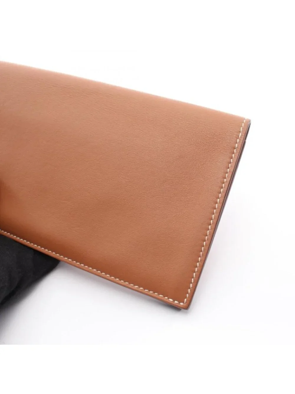 Hermes Bifold Wallet Citizen Twill Long Silk in Gold Leather